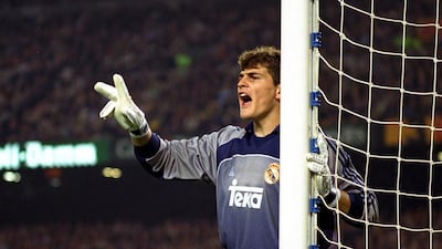 Real Madrid goalkeeper Iker Casillas during the 2000/01 season. Reuters