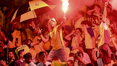 Al Nassr fans at the Prince Abdullah Bin Jalawi Stadium. AFP