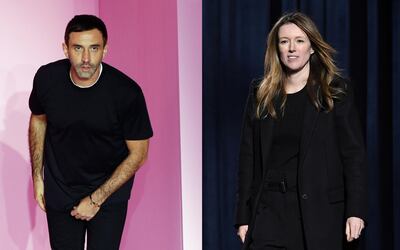 Ricardo Tisci and Clare Waight Keller. AFP
