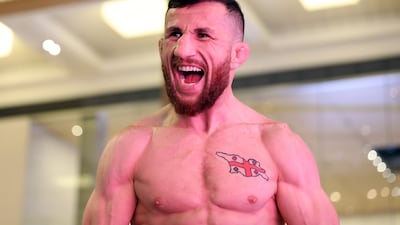Merab Dvalishvili takes part in an open workout ahead of his title fight against champion Petr Yan in the bantamweight division at UFC 333. All pictures by Chris Whiteoak / The National