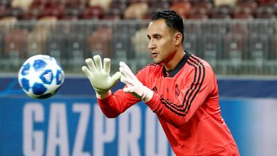 Keylor Navas during training. Reuters