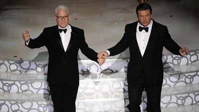 Steve Martin and Alec Baldwin shared hosting duty at Sunday night's Oscars ceremony.