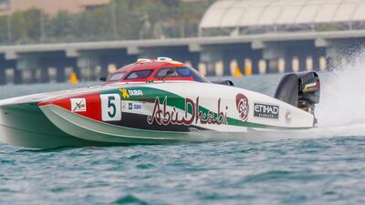 The UIM XCAT World Series takes centre stage at the ADIMSC on November 17-18 2016. Courtesy Abu Dhabi International Marine Sports Club