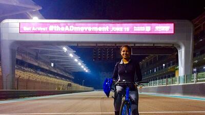 Waheeda Al Hadhrami says cycling brings back memories of a happy childhood. Courtesy Waheeda Al Hadhrami