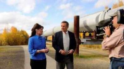 Sarah Palin talks to Charles Gibson during their recent TV interview.