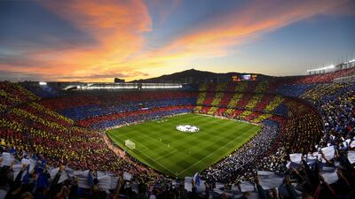The Camp Nou ahead of the Champions League semi-final between Barcelona and Liverpool in 2019. Getty