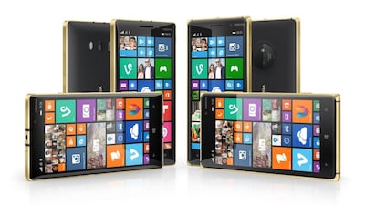 The gold edition of the Microsoft Lumia 830. Courtesy Microsoft