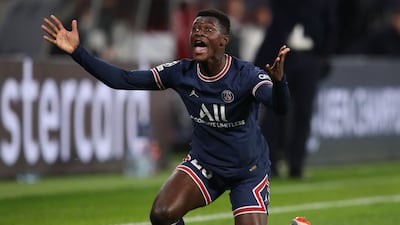 Nuno Mendes - 5: Left-back looks some player pushing forward but, appropriately for PSG, not so convincing defensively. One of too many PSG players who go down screaming at slightest of challenges. Stupid booking for kicking ball away after a foul. AFP