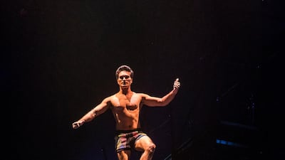 Bazzar also features a mallakhamb act by Indian artist Rajesh Mudki. Courtesy Cirque du Soleil