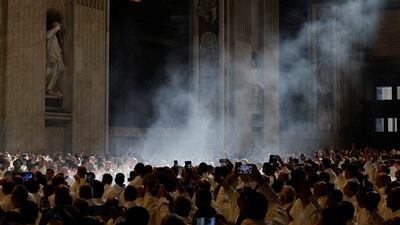 Pope Leo XIV conducts holy Mass for the Most Sacred Heart of Jesus, in Saint Peter's Basilica at the Vatican. Reuters
