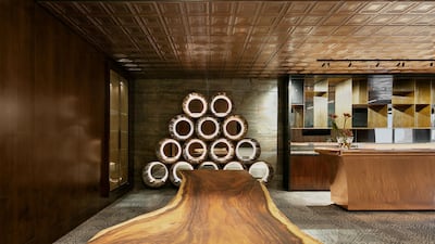 Wood is a key design material throughout the property.