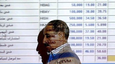 Listings and prices have grown on Iraq's stock market since the US invaded the country in 2003, and the previously state-dominated economy opened up to private investments. Saad Shalash / Reuters