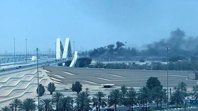 A different view of the Sheikh Zayed Bridge. The National