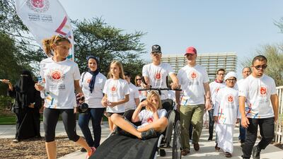 To promote the Special Olympics MENA games in March and promote the inclusivity, a event named Walk Unified is being held between 3-6pm every Friday in Umm Al Emarat Park. Courtesy: Special Olympics
