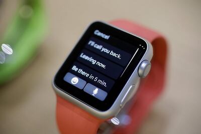 Several apps pair with smart watches to encourage fitness gamification. AP Photo