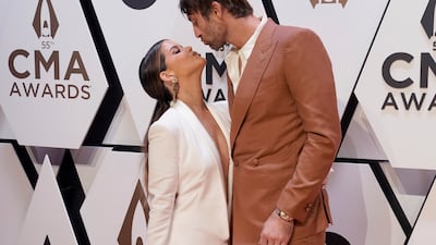 Country singer Maren Morris with husband Ryan Hurd. AP Photo