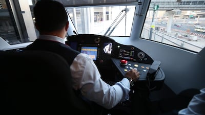 A view from the tram driver’s cabin. Pawan Singh / The National