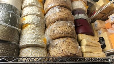 Imported European cheeses at the Bowers Fancy Dairy Products shop in Washington's Eastern Market. New tariffs could curtail demand for the $15bn market for European Union cheeses by 30 per cent. Reuters.