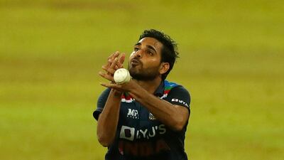 India's Bhuvneshwar Kumar drops a catch in Colombo.