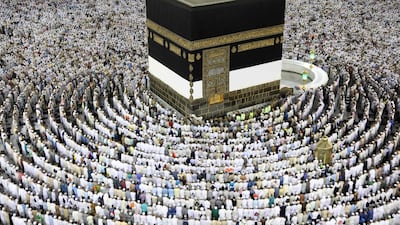 Worshippers perform the evening (Isha) prayers at the Kaaba, Islam's holiest shrine, at the Grand Mosque in Saudi Arabia's holy city of Makkah. AFP