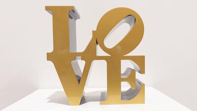 Robert Indiana's 'Love' sculpture is expected to fetch £180,000-£250,000. Courtesy Sotheby's
