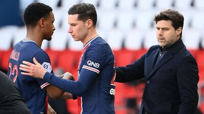 Paris Saint-Germain manager Mauricio Pochettino will be under pressure against Bayern Munich. AFP