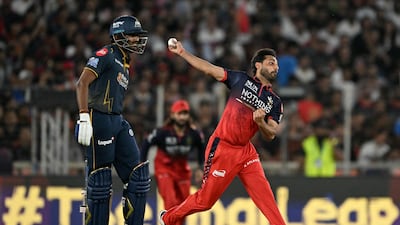 RCB's Bhuvneshwar Kumar was on target once again. AFP
