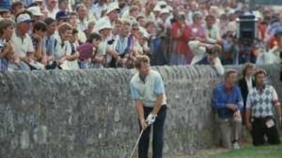 Tom Watson's approach shot on the 17th in 1984 left him 18 inches from the wall. He eventually finished with a bogey that allowed his rival Seve Ballesteros to lift the British Open trophy.
