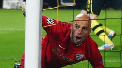 Former Malaga goalkeeper Willy Caballero could make life difficult for Joe Hart at Manchester City this season. Alex Grimm/Bongarts/Getty Images