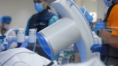 The Monarch device helps doctors to reach nodules deep within the lungs. Photo: Cleveland Clinic Abu Dhabi