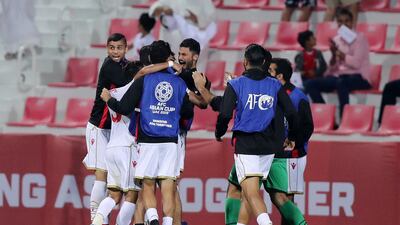 Mohamed Al Romaihi of Bahrain celebrates his goal in the game between South Korea and Bahrain in the Asian Cup 2019. Tuesday, January 22nd, 2019 at Rashid Stadium, Dubai.