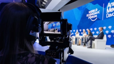 A camera crew filming the World Economic Forum in Davos. Photo: World Economic Forum Flickr