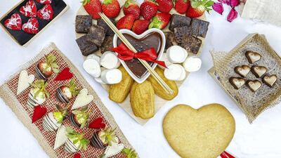 The Sarood Valentine's Day hamper has everything you need for fondue for two. Courtesy Sarood Hospitality