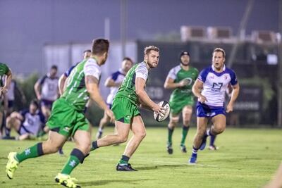Dubai Sports City Eagles, in green, have faced starting trouble since their launch at the start of the season. Antonie Robertson / The National