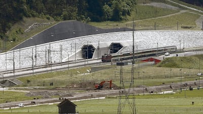 The northern gates of the Gotthard Base Tunnel near the town of Erstfeld. Arnd Wiegmann / Reuters