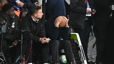 Manchester City manager Pep Guardiola cuts a frustrated figure. PA