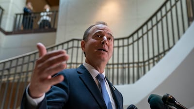 US Representative Adam Schiff, chairman of the House Intelligence Committee, speaks to reporters after the panel questioned intelligence inspector general Michael Atkinson on September 19, 2019. AP Photo