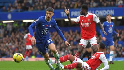 Kai Havertz 4: Wasted a couple of great opportunities to set up Aubameyang with poor crosses in first half – one went out for throw-in, the other hit weakly straight at Ramsdale. No better after break and was at fault for failing to get anything on Saka’s corner that led to goal. EPA