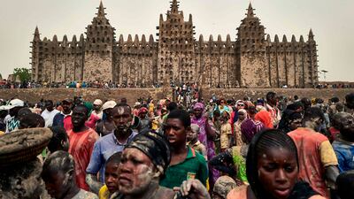 The Great Mosque of Djenne in central Mali, a Unesco World Heritage Site, is highlighted in Eric Broug's latest book. AFP