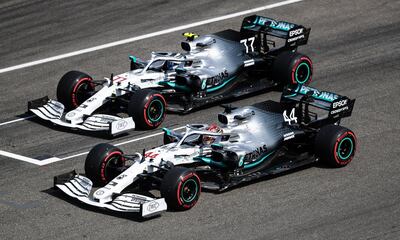 Both Lewis Hamilton, right, and teammate Valtteri Bottas have spoken confidently of their prospects of being able to win. Lars Baron / Getty Images