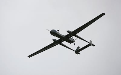 An Israeli Heron TP surveillance drone. What Israel has in its UAV arsenal now remains largely secret. AFP