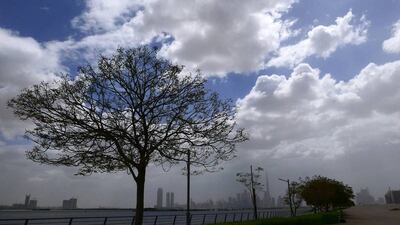 A fair day with only a few clouds forecast. Pawan Singh/The National.