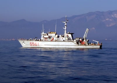 Italian minehunter Rimini could soon be deployed to clear mines laid by Iran. Photo: Vesselfinder.com
