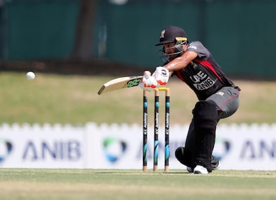 UAE batsman Chirag Suri scored a century in the win over Surrey. Chris Whiteoak / The National