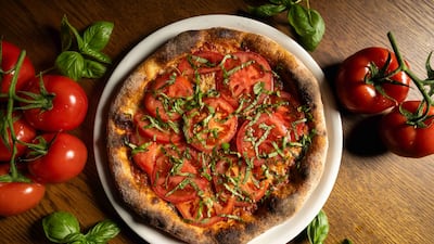 Pitfire Pizza’s seasonal tomato pie brings together UAE-grown produce and 72-hour fermented sourdough. Photo: Pitfire Pizza