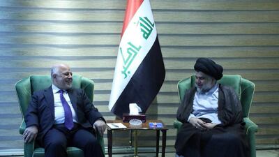 On Saturday, Moqtada Al Sadr held talks with Iraq's prime minister Haider Al Abadi. Reuters
