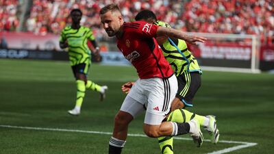 Luke Shaw 6 - Top pass to set up an early United attack. Up against Saka and up against it in a worthy pre-season test. AFP