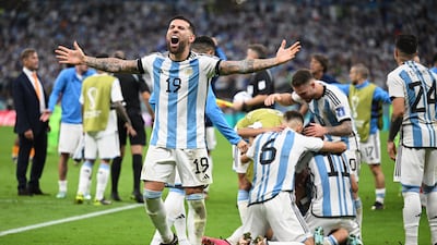 Nicolas Otamendi of Argentina celebrates after their victory. Getty