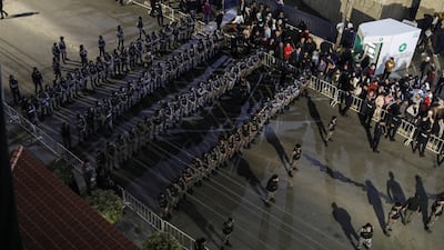 There was heavy security but the rally on Thursday was peaceful, compared to earlier this week when police fired tear gas to prevent protesters from storming the embassy. EPA
