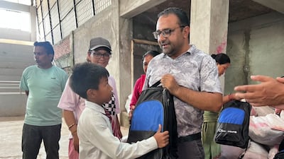 Tribhuvan Trishuli Secondary School Principal Rajendra Dawadi says it could take two years to rebuild after the deadly floods. Photo: Rajendra Dawadi